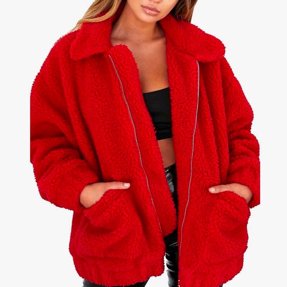 Red Sherpa Jacket